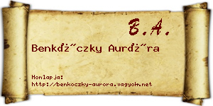Benkóczky Auróra névjegykártya